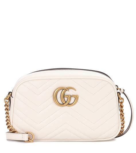 gucci white crossbody bags|Gucci white marmont bag.